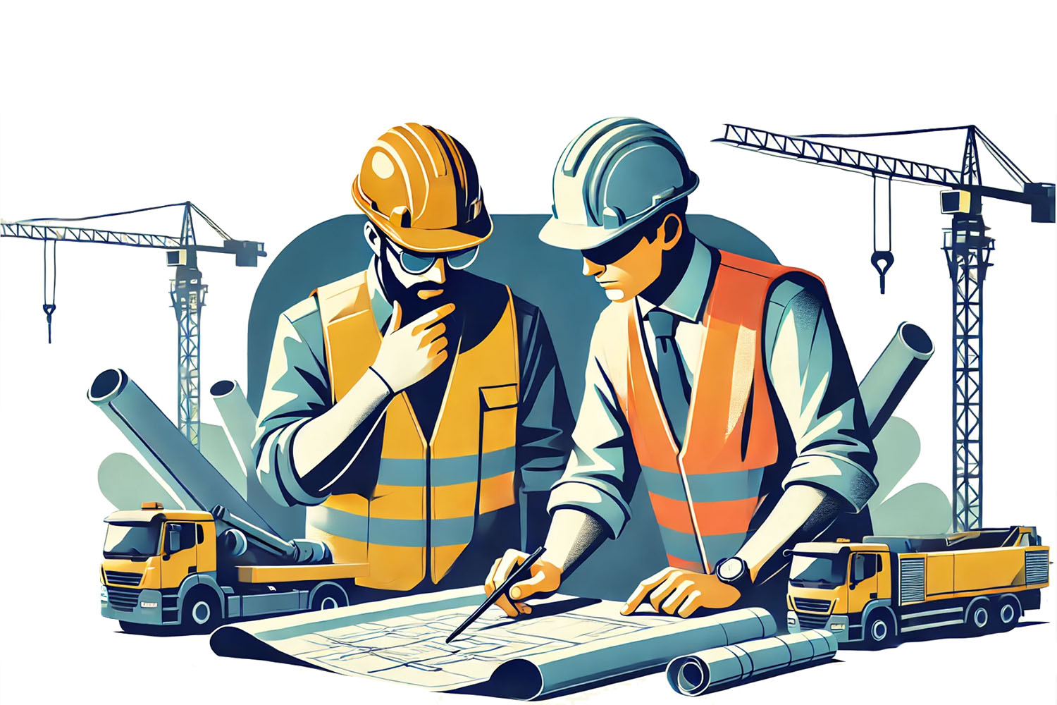 workers utilising soft skills in construction